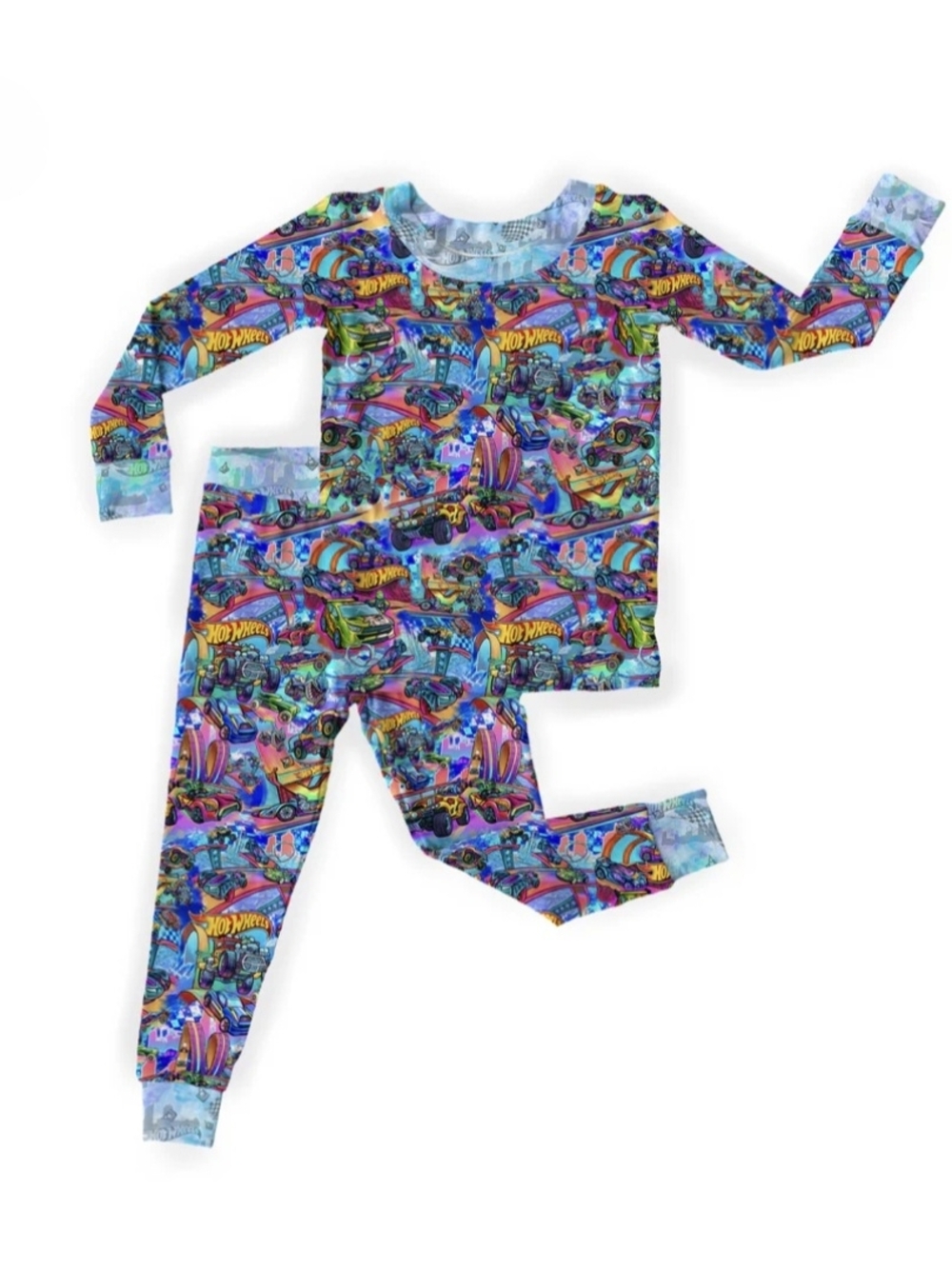 Ro Ro Riches Hot Wheels Bamboo PJs Unisex Size 9/10 NWOT